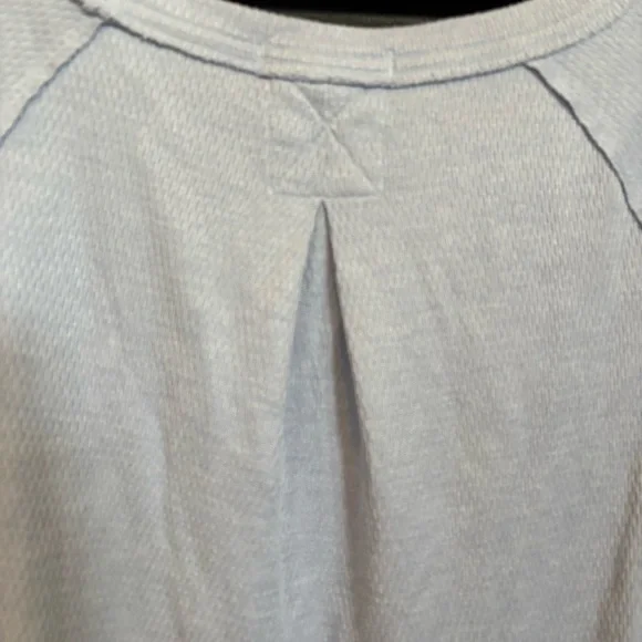 We The Free Free People Blue Ribbed Long Sleeve Top Size Small - Picture 6 of 7